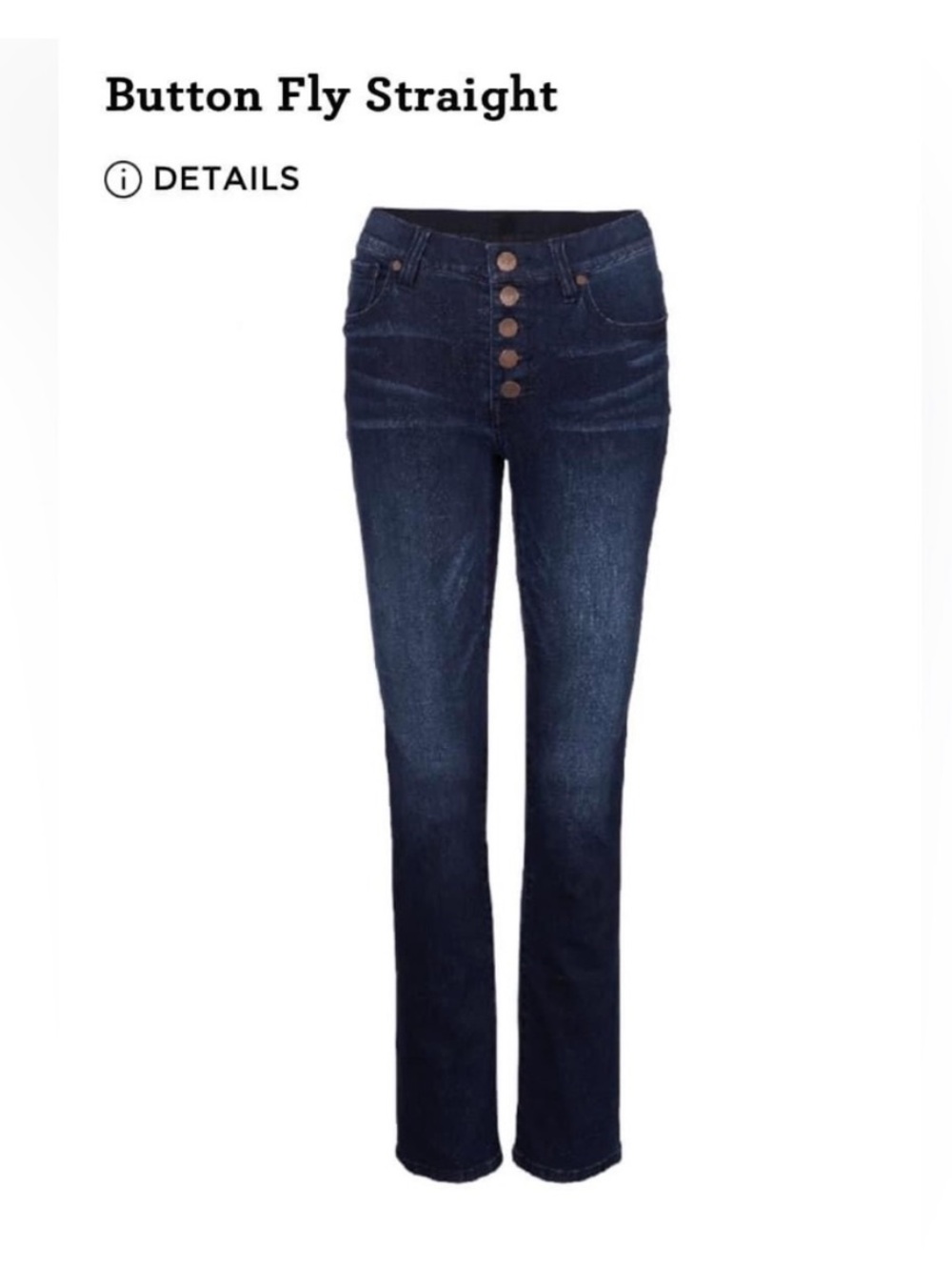 Cabi Button Fly Straight Jeans